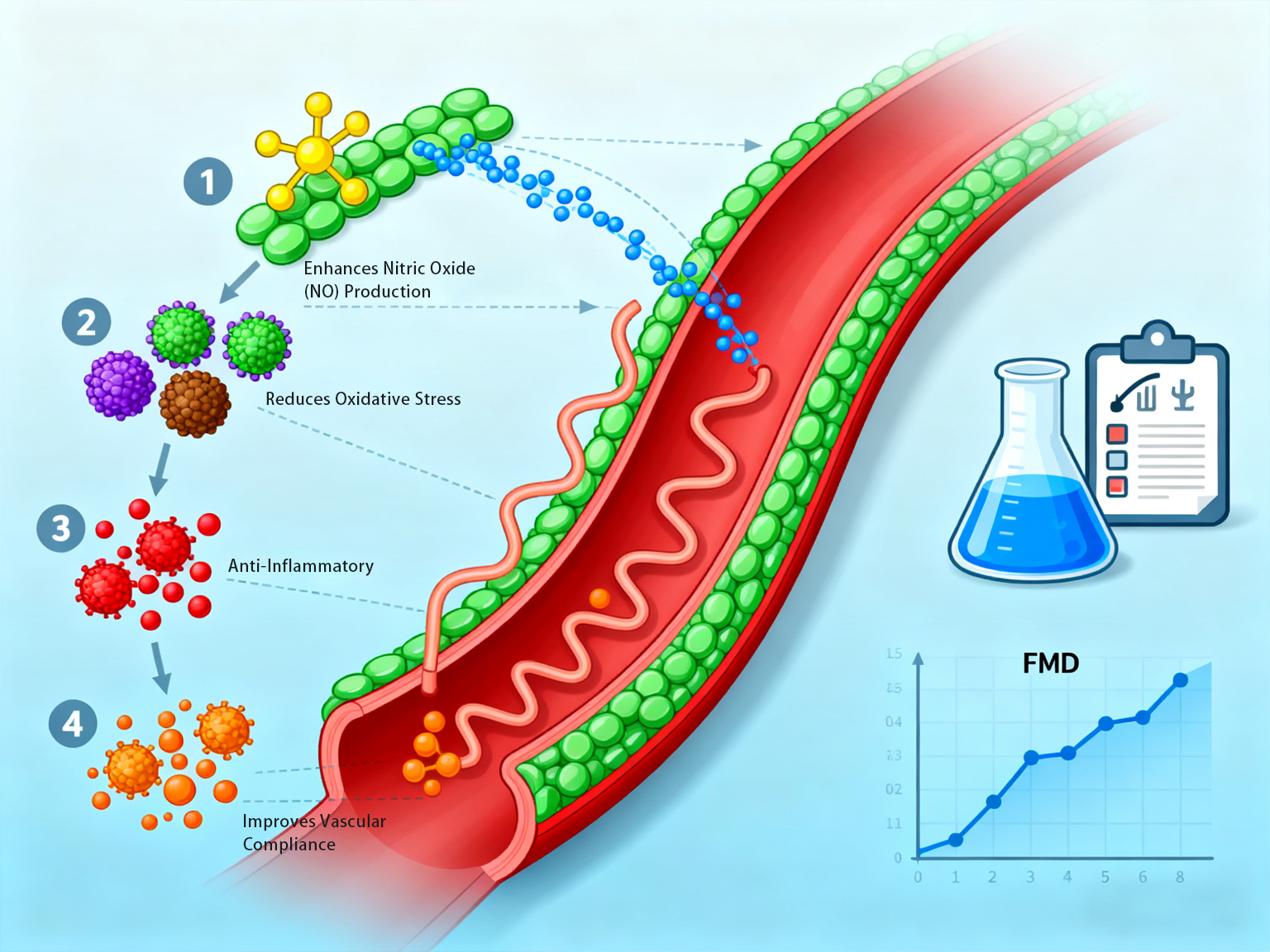 Levamlodipine Besylate and Endothelial Function Improvement